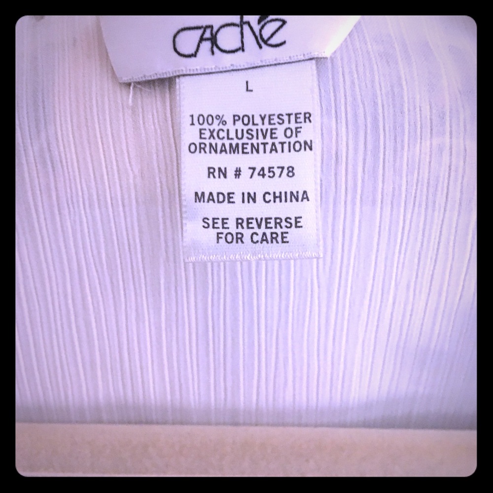 Cache Aquamarine Leopard Print Beaded Blouse - image 4